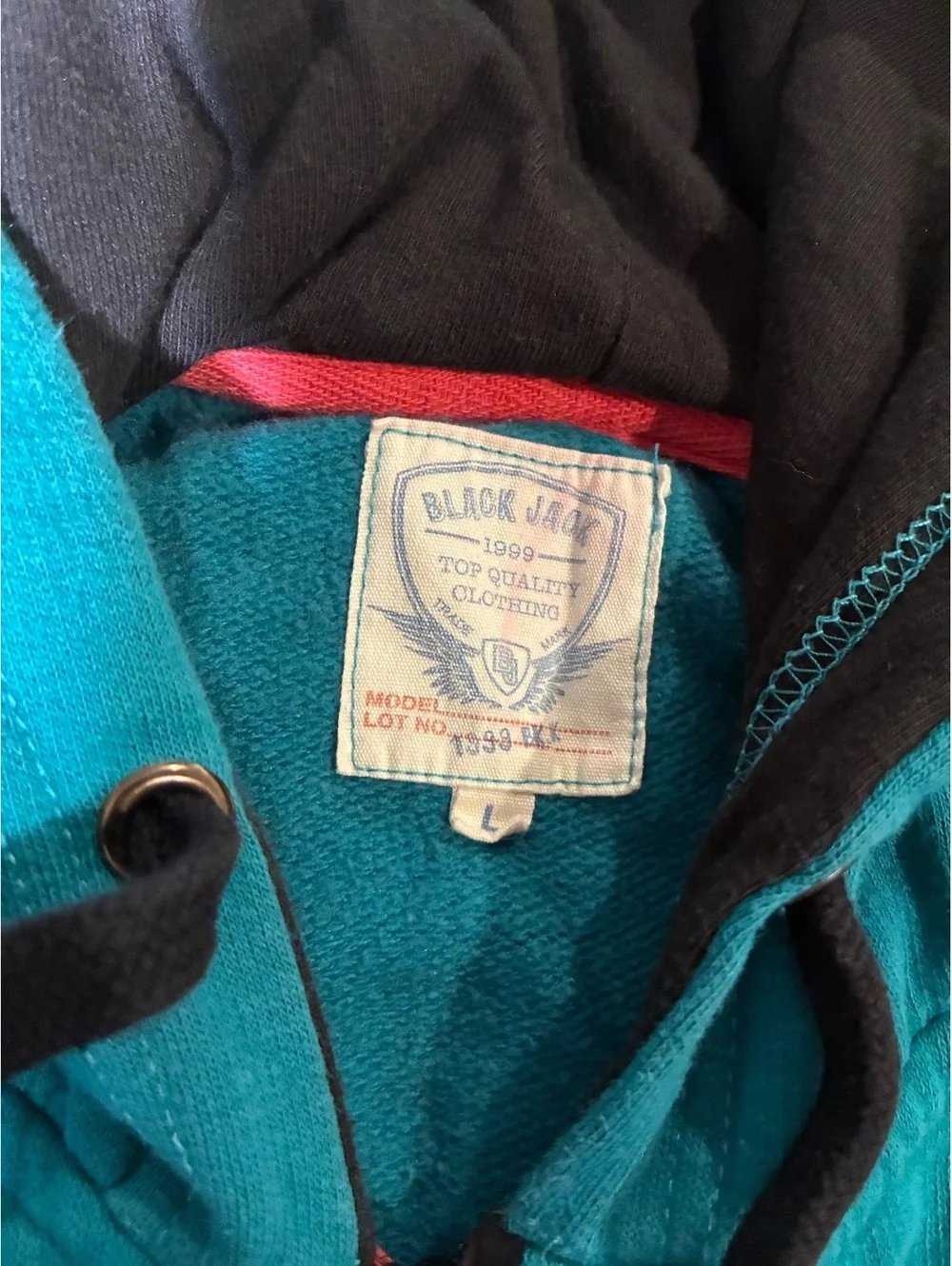 Vintage Colorful Blackjack Brand Jacket 1999 Color Block Zip Up Hoodie Pullover